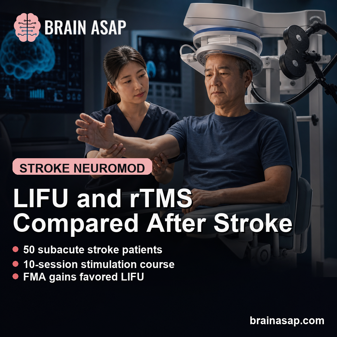 Focused Ultrasound and rTMS Had Similar Stroke Motor Endpoints