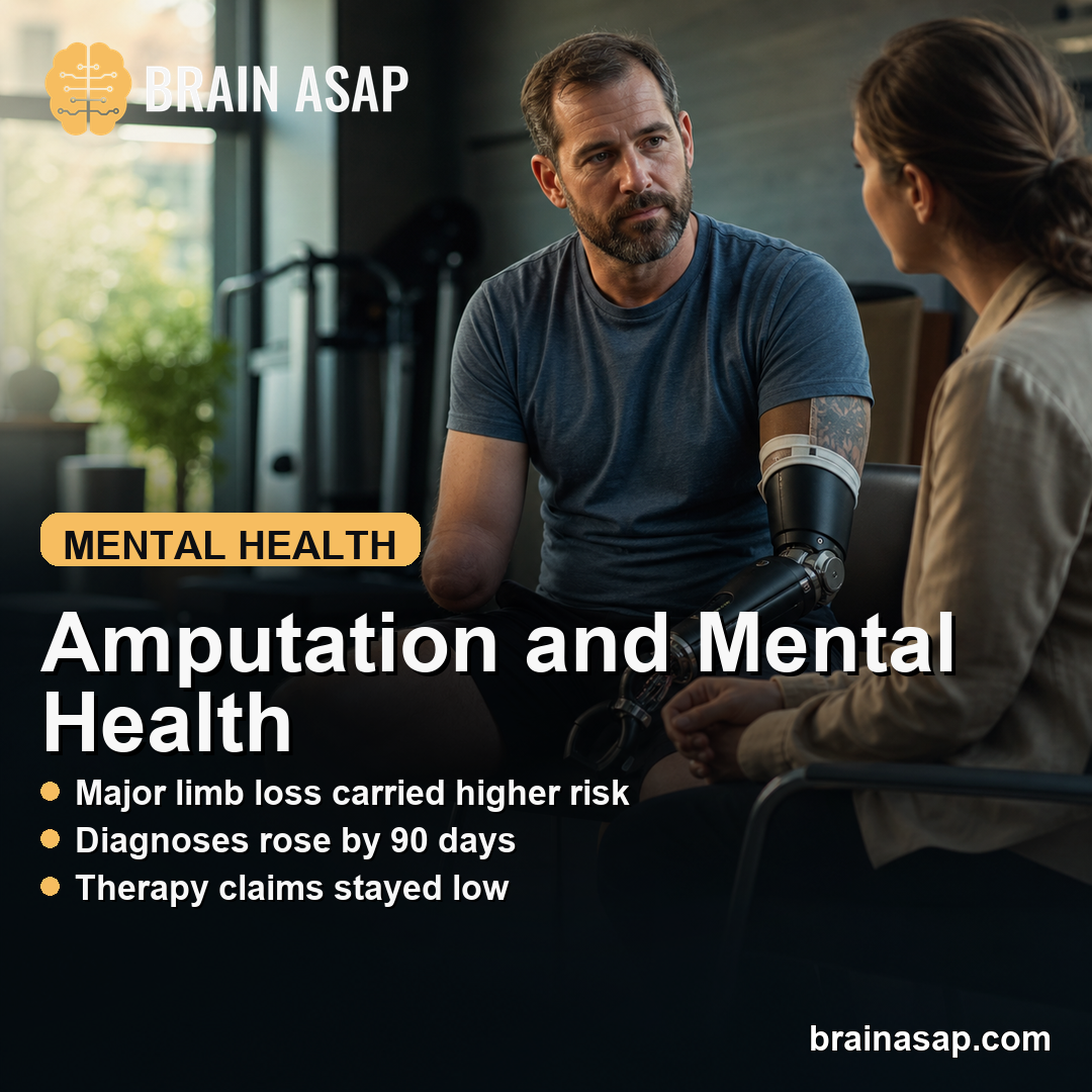 Major Upper-Limb Amputation Linked to Higher Mental Health Diagnoses