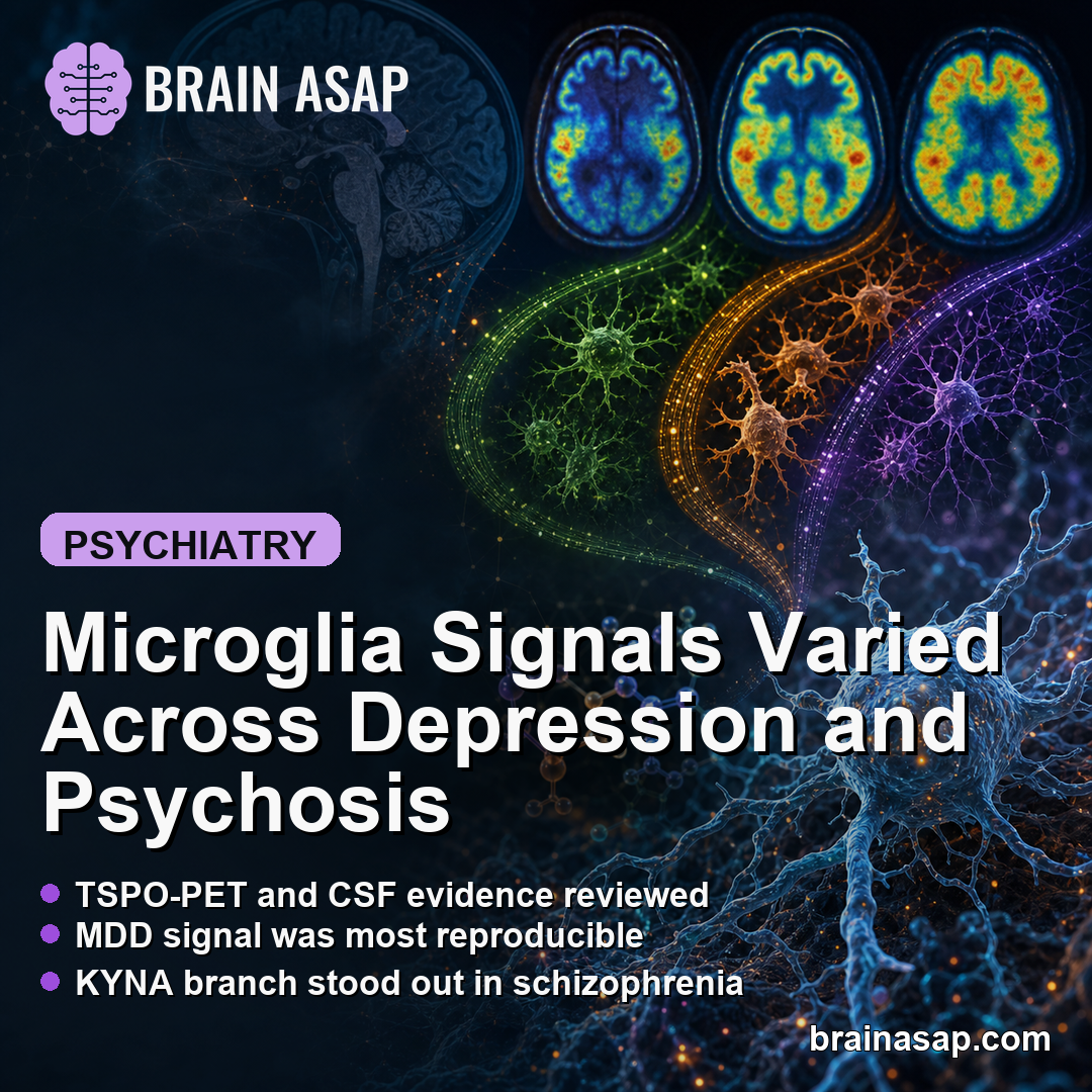 Microglia Signals Varied Across Depression and Psychosis