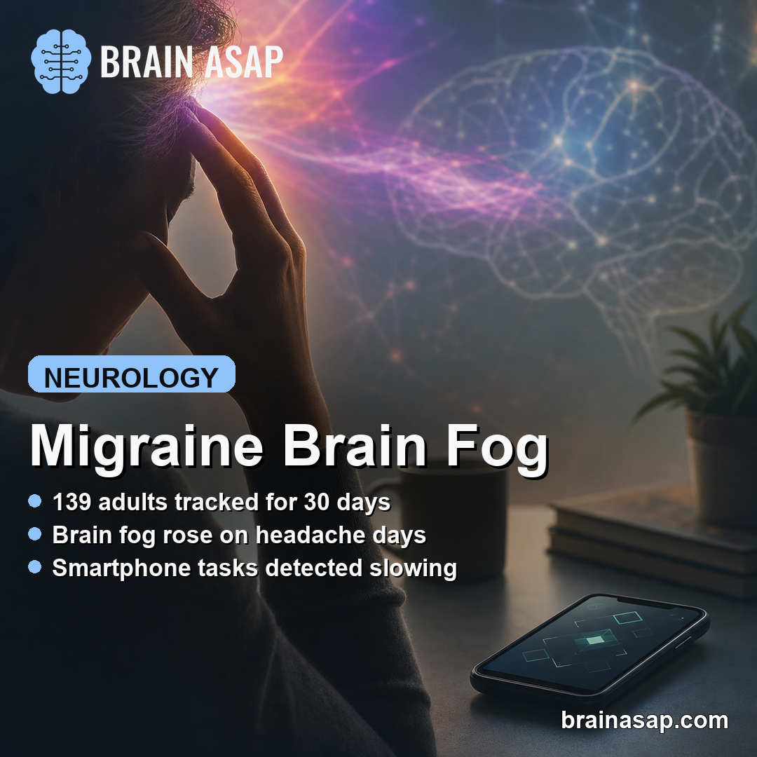 Smartphone Testing Captured Migraine Brain Fog During Attacks