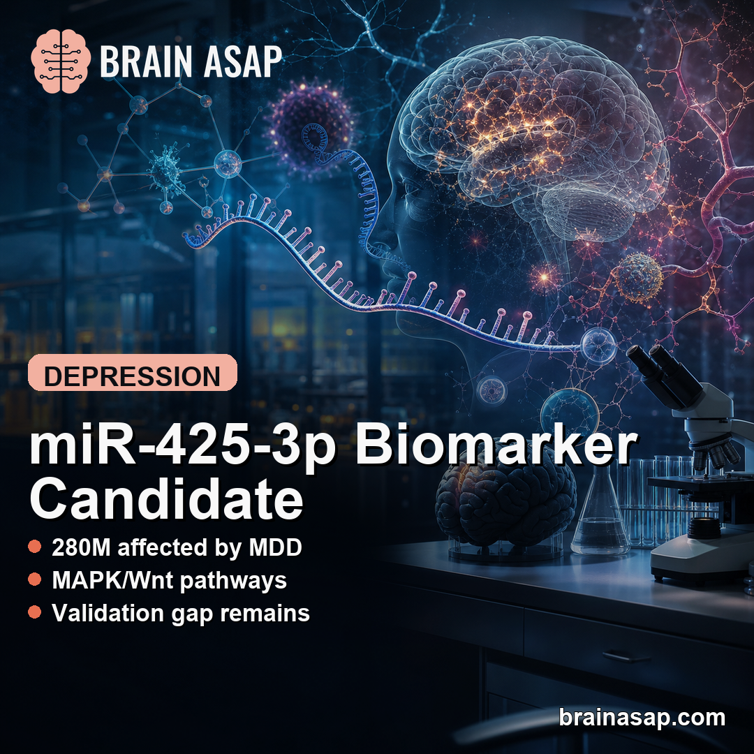 miR-425-3p Review Links Depression Biomarker Candidate to MAPK and Wnt Pathways