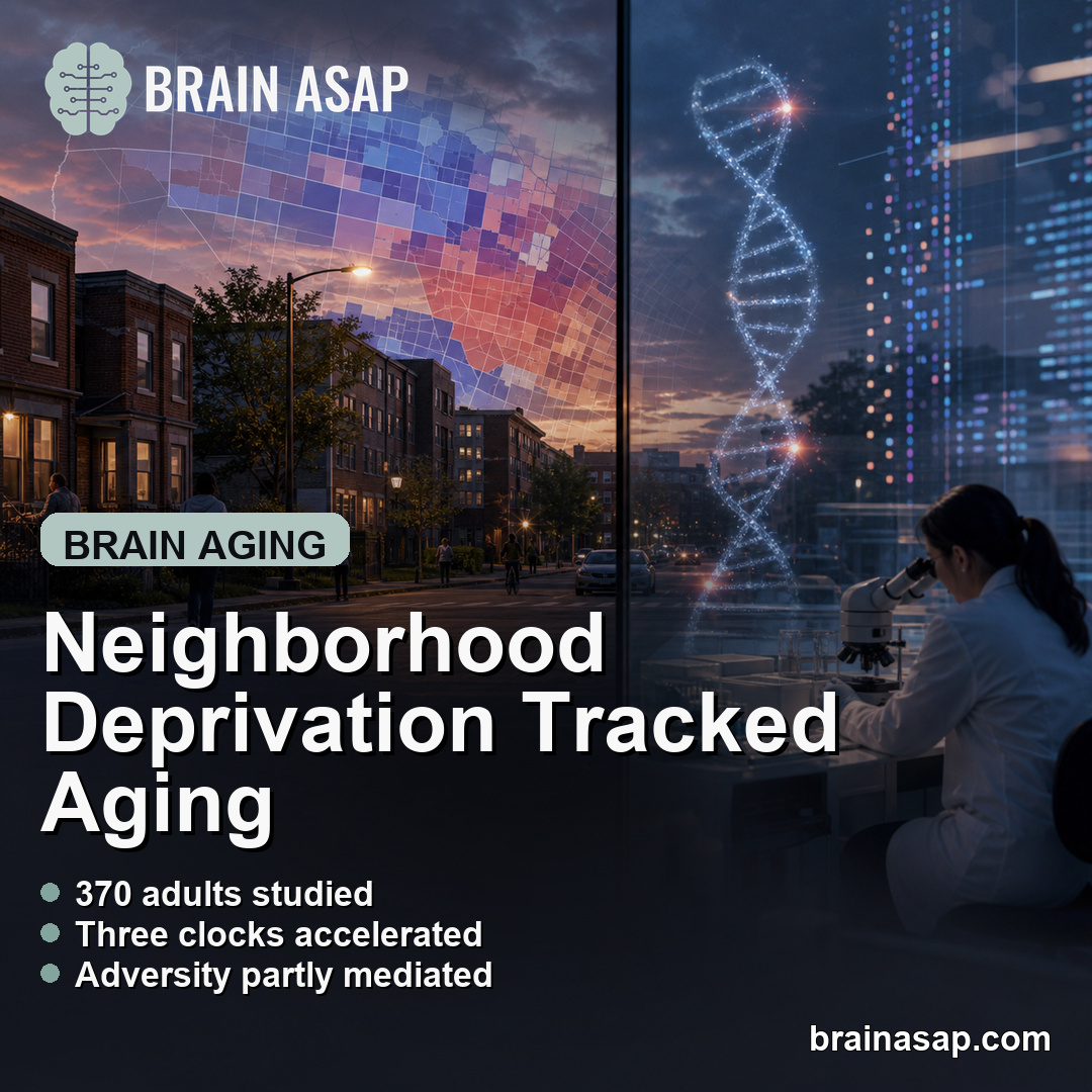 Neighborhood Deprivation Linked to Faster Epigenetic Aging via Adversity