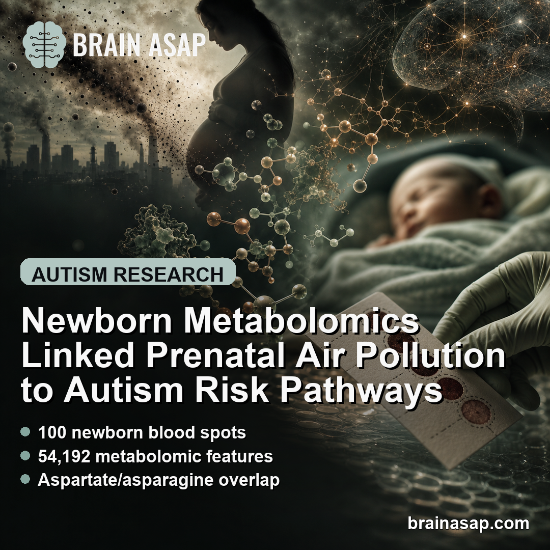 Newborn Metabolomics Linked Prenatal Air Pollution to Autism Risk Pathways