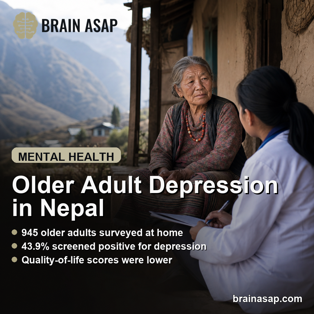 Depression Linked to Lower Quality of Life in Older Adults in Nepal