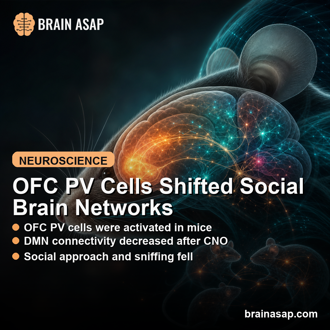 Orbitofrontal PV Interneurons Reduced Social Behavior via DMN Connectivity
