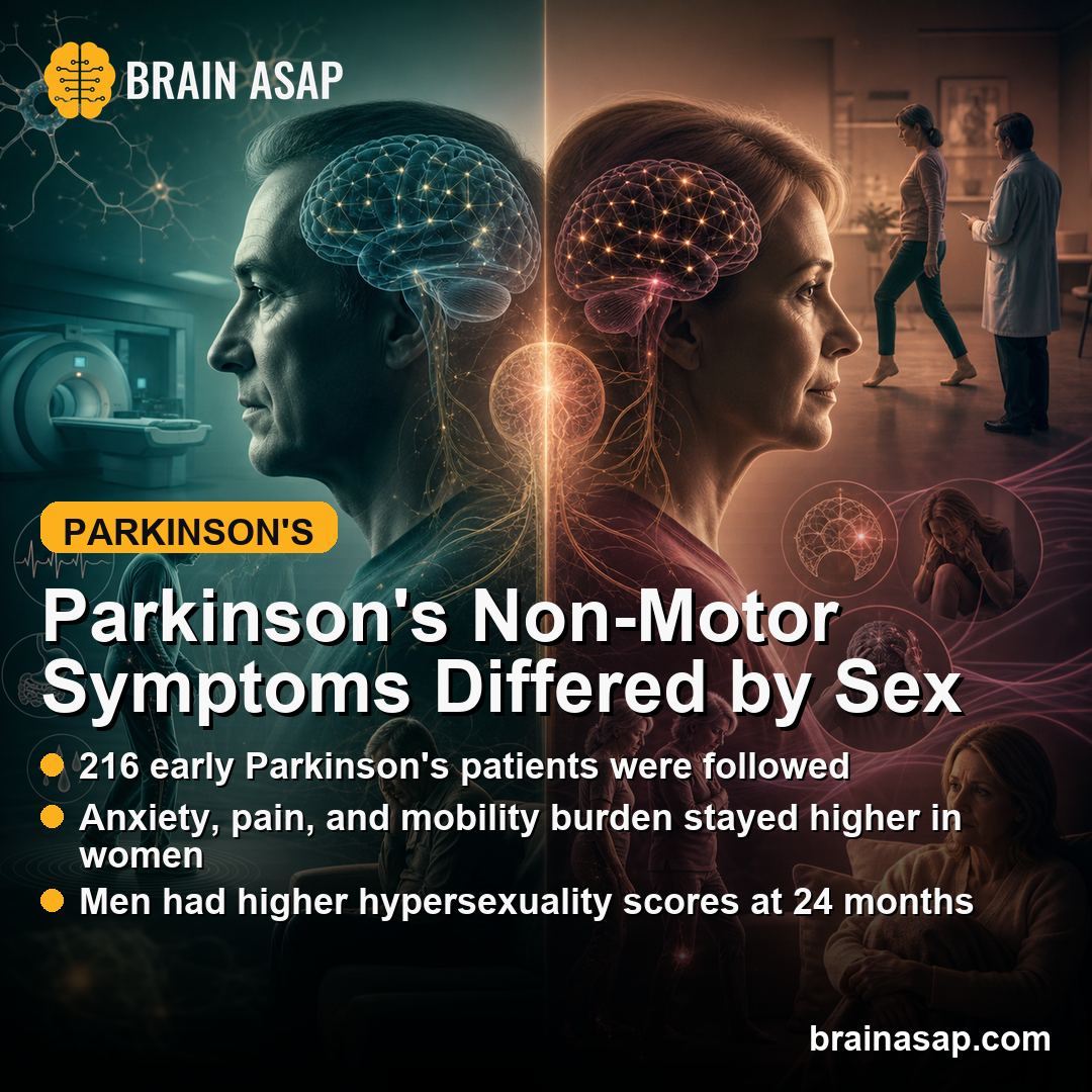 Early Parkinson's Non-Motor Symptoms Differed by Sex After Levodopa Started