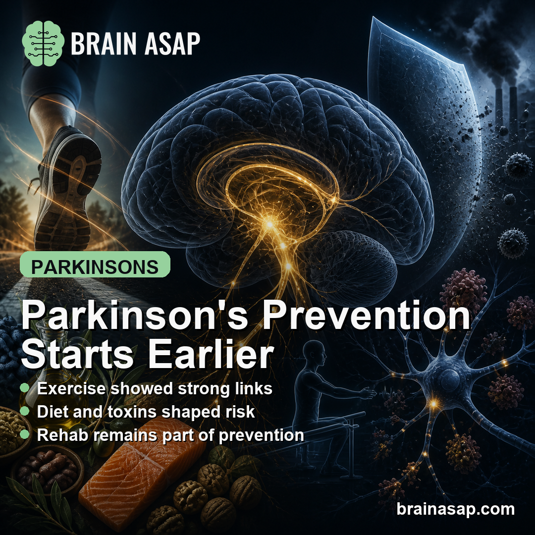 Parkinson's Prevention Review Highlights Exercise, Diet, Toxins, and Rehabilitation