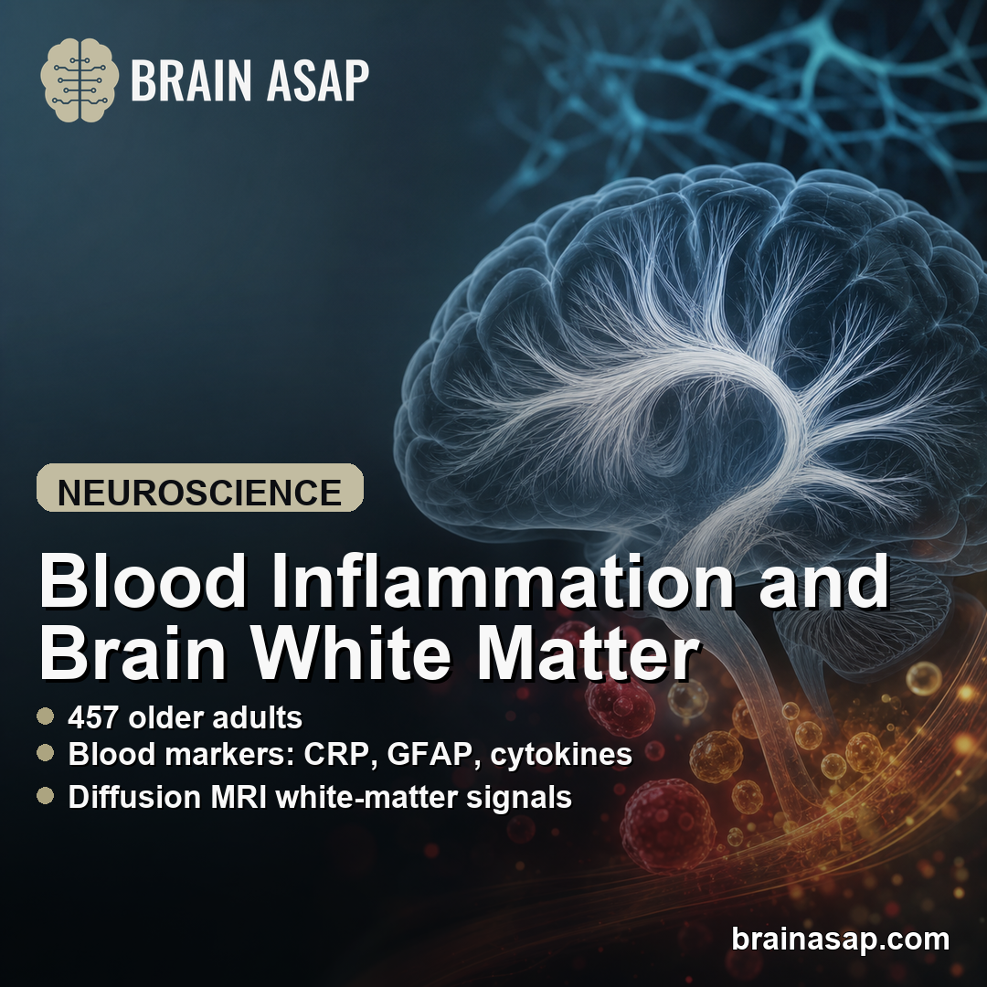 Blood Inflammation Linked to Brain White-Matter Microstructure