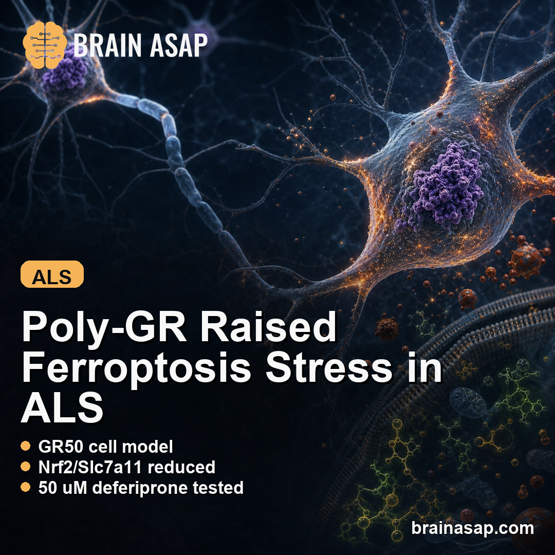 Poly-GR Increased Ferroptosis Vulnerability in C9orf72-ALS Cells
