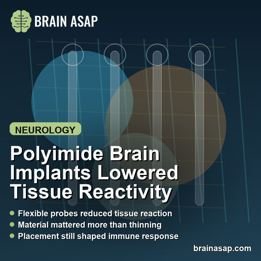Flexible Polyimide Brain Implants Lowered Tissue Reactivity