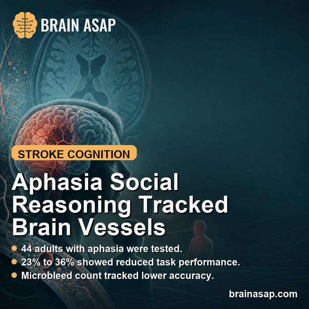 Post-Stroke Aphasia Theory of Mind Performance Tracked Vascular Brain Health
