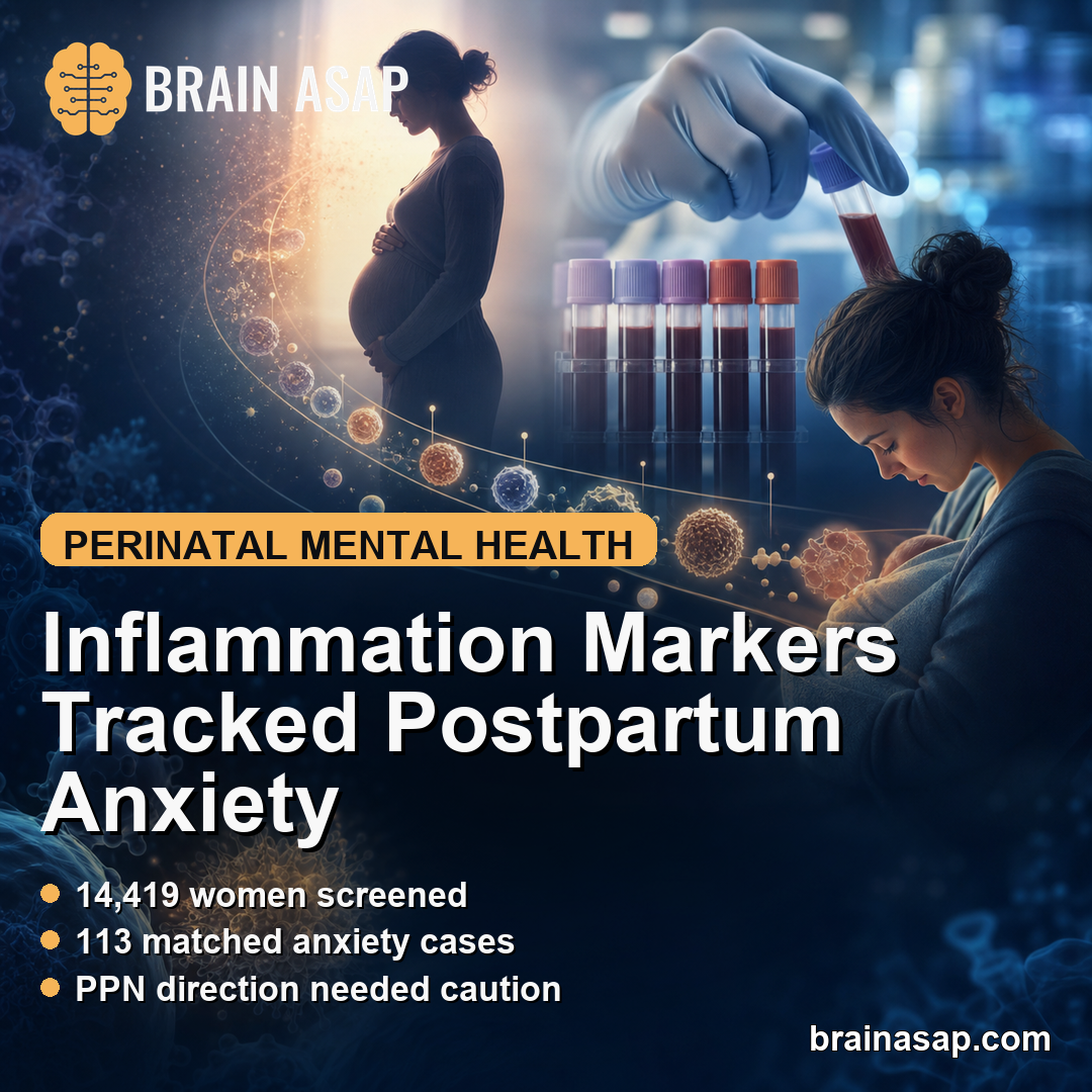 Postpartum Anxiety Linked to Pregnancy Inflammatory Biomarkers