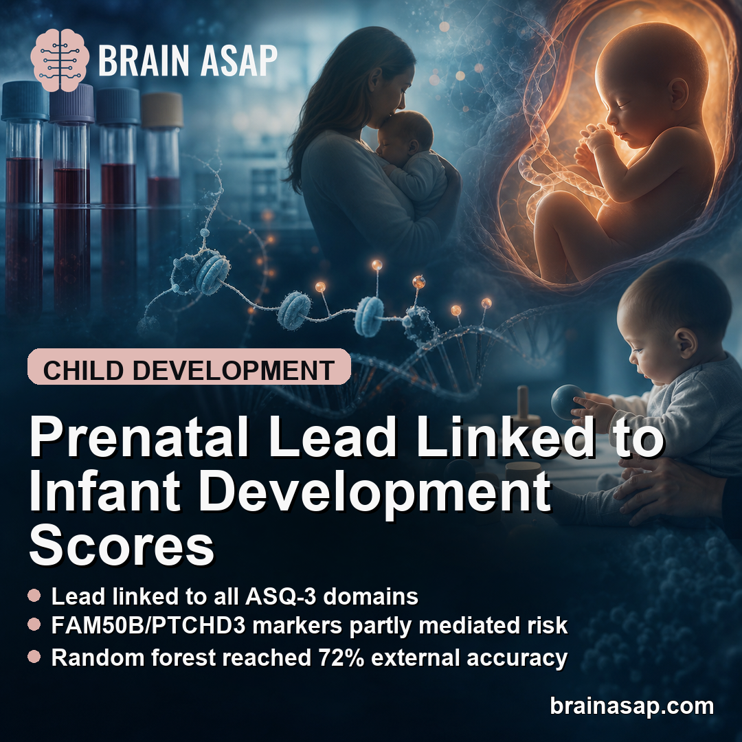Prenatal Lead Exposure Linked to Lower Infant Neurodevelopment Scores