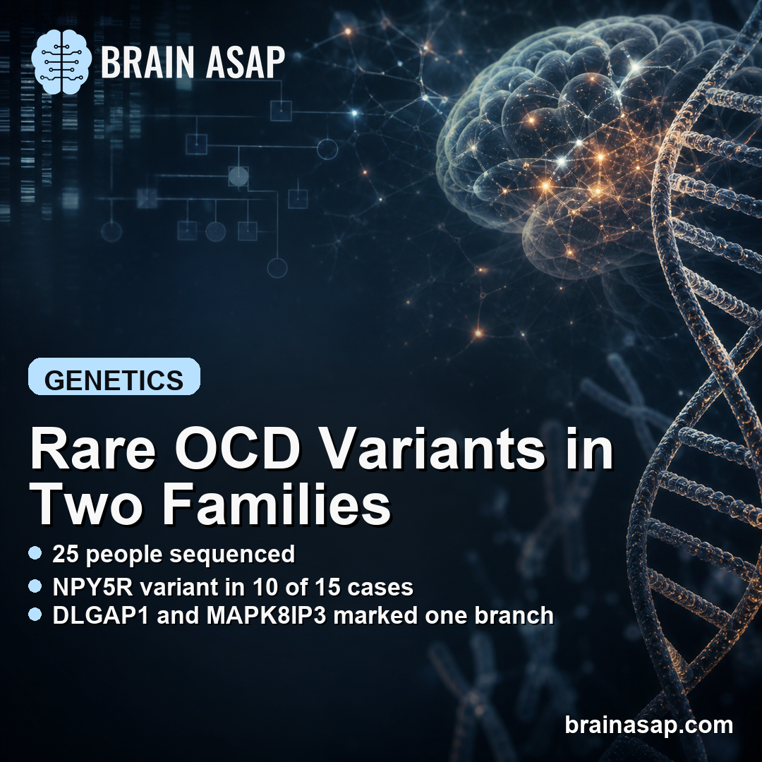 Rare OCD Variants in NPY5R, DLGAP1, and MAPK8IP3 Tracked in Two Families