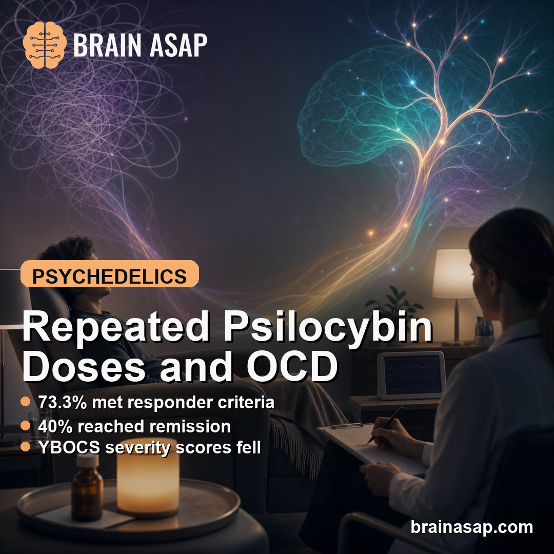 Repeated Psilocybin Doses Reduced OCD Severity