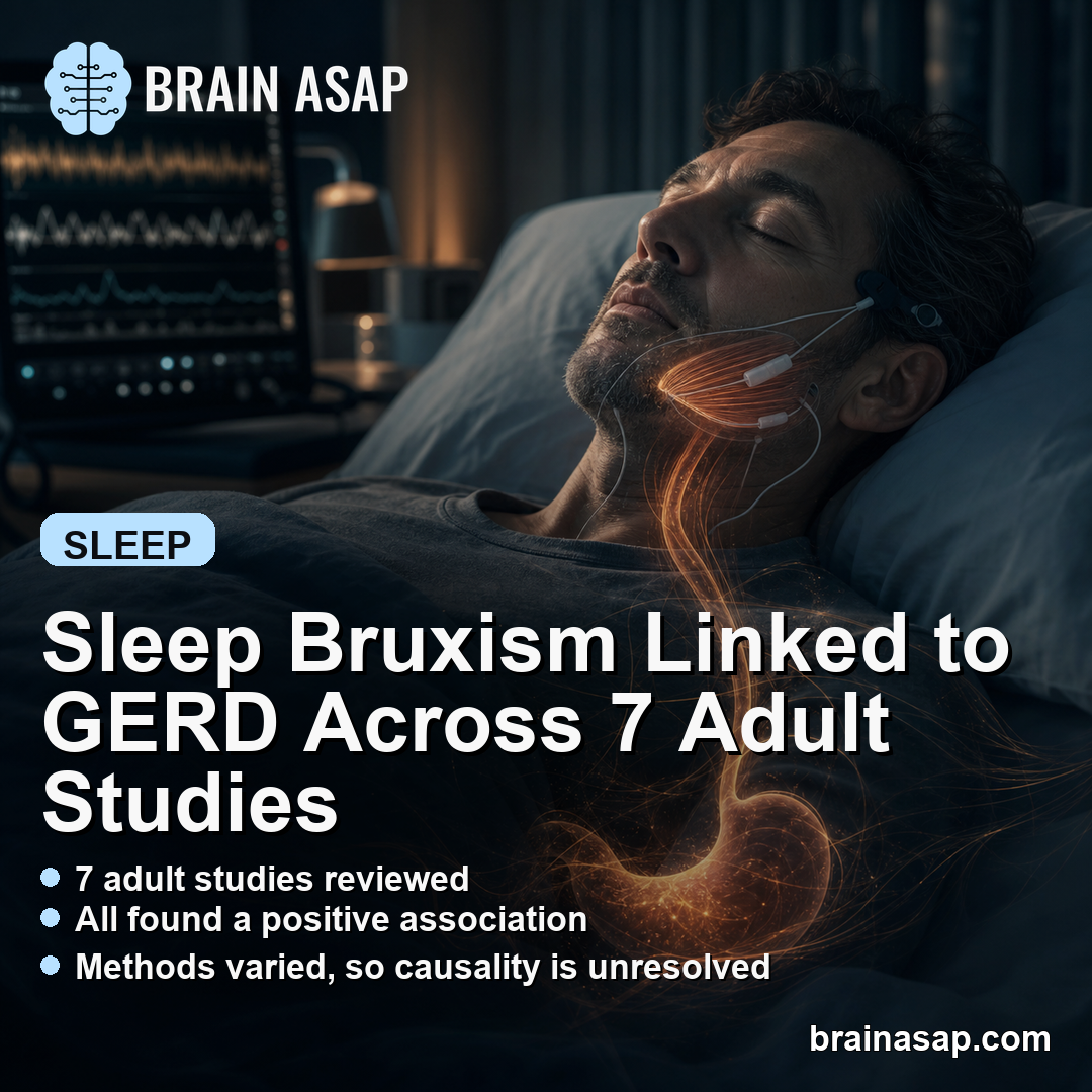 Sleep Bruxism Linked to GERD Across 7 Adult Studies