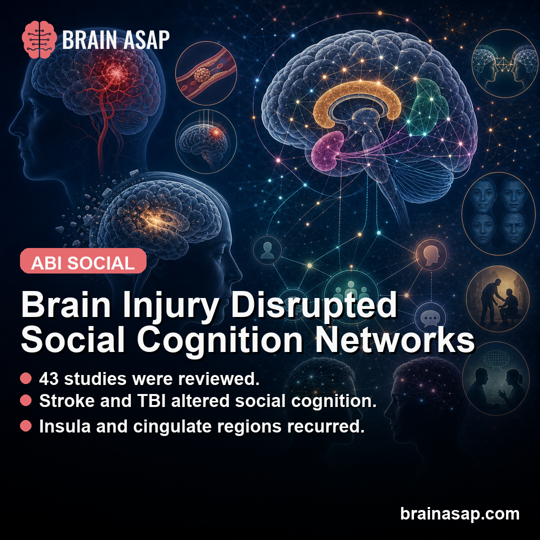 Social Cognition Deficits After Brain Injury Involved Distributed Networks