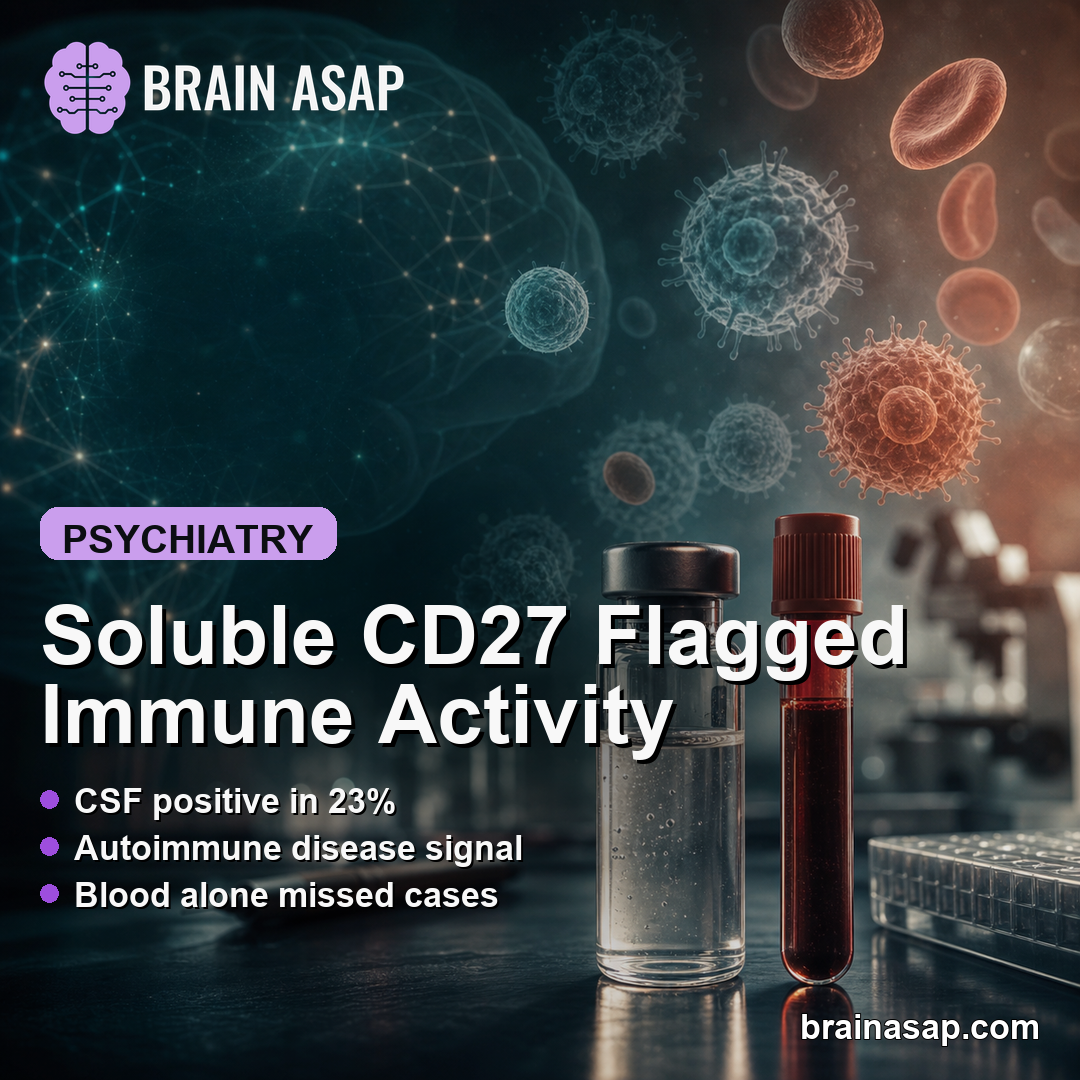 Soluble CD27 Marked Autoimmune Activity in Severe Psychiatric Disorders