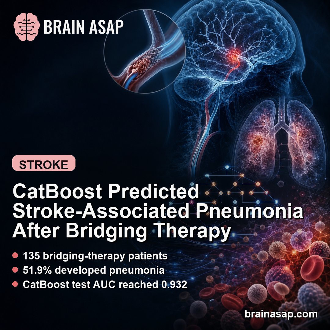 CatBoost Predicted Stroke-Associated Pneumonia After Bridging Therapy