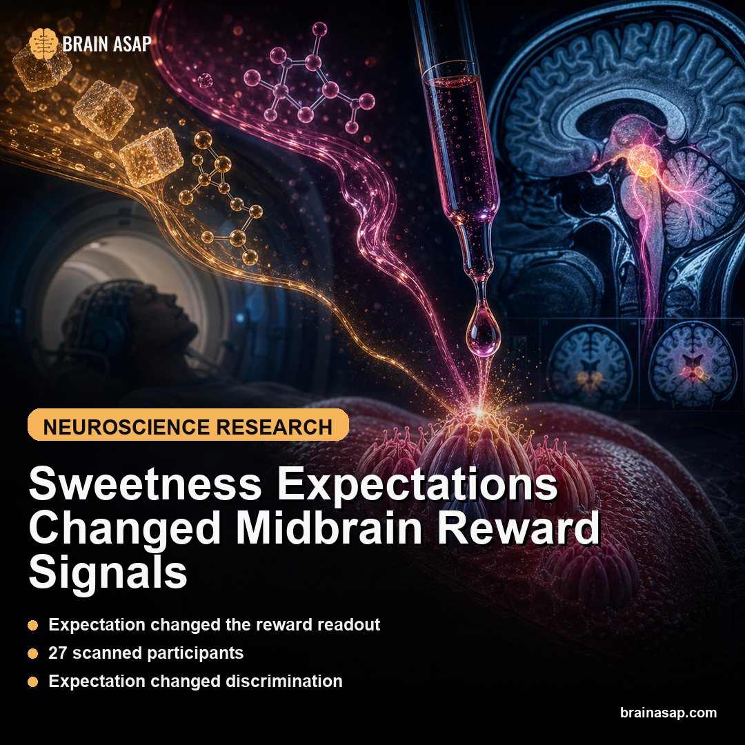 Sweetness Expectations Changed Midbrain Reward Signals