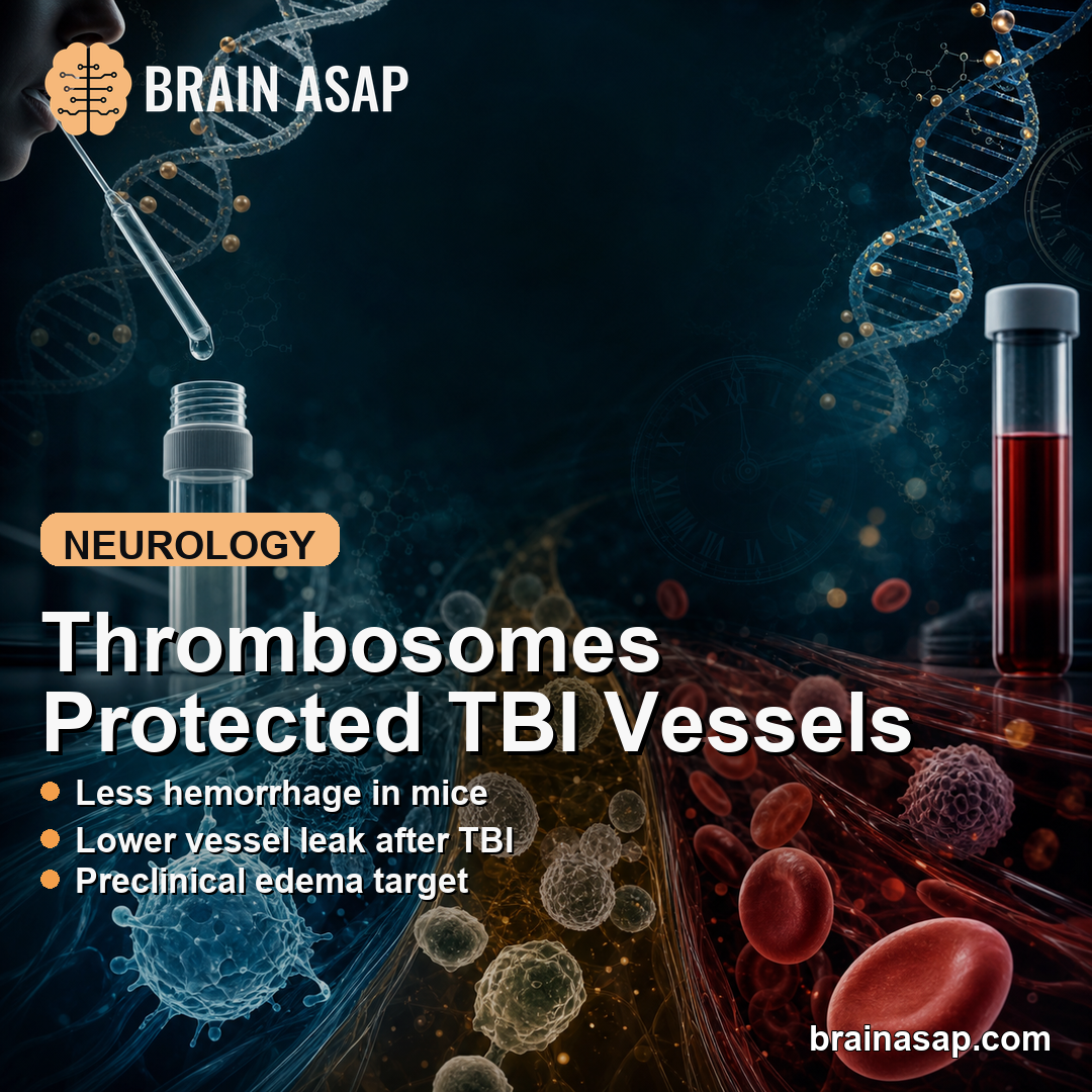 Thrombosomes Reduced Brain Bleeding and Vessel Leak After TBI in Mice