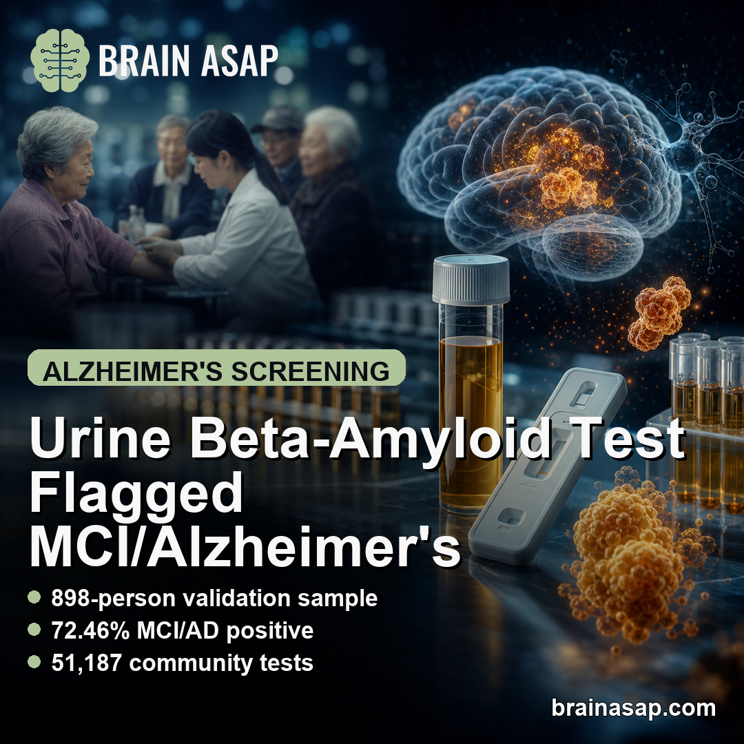 Urine Beta-Amyloid Test Kit Flagged MCI/Alzheimer Disease in Chinese Screening Study