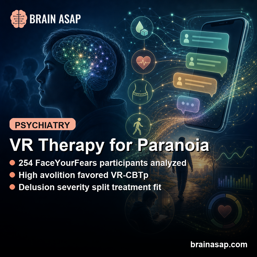 VR-CBTp for Paranoia May Fit Higher Avolition and Delusion Severity