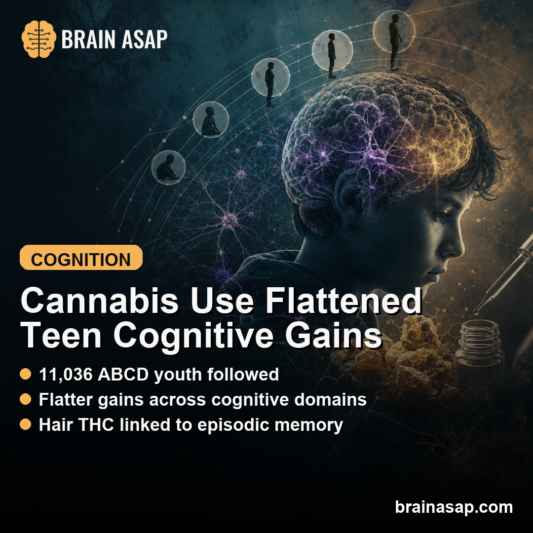 Youth Cannabis Use Linked to Flatter Cognitive Development