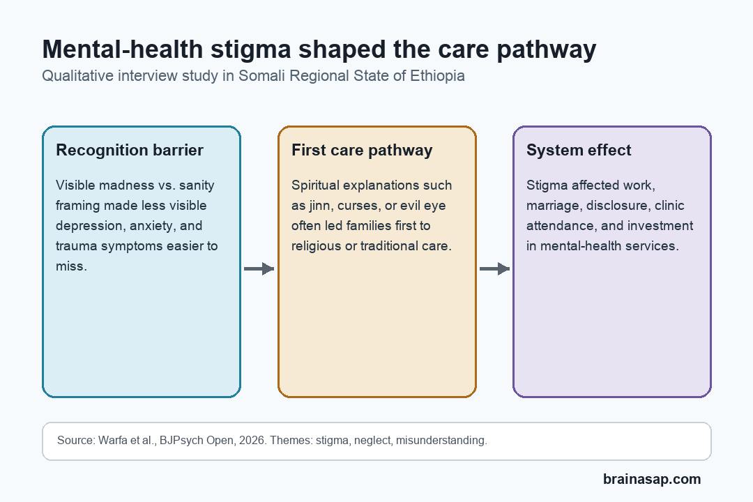 Mental-health stigma, care-seeking delay, and service neglect pathway in Somali Regional State of Ethiopia