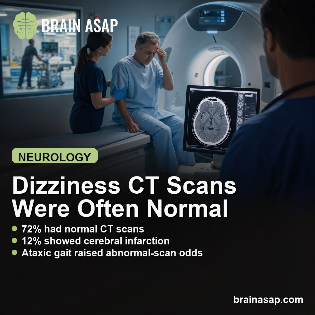 Brain CT Was Normal in 72% of Acute Dizziness Emergency Cases