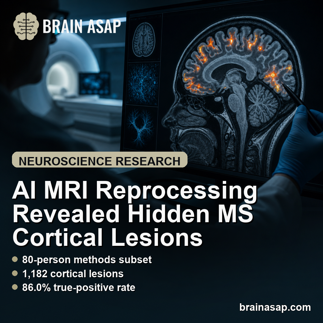 AI MRI Reprocessing Revealed Hidden MS Cortical Lesions