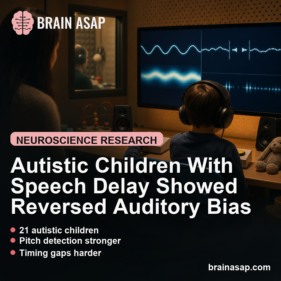 Autistic Children With Speech Delay Showed Reversed Auditory Bias