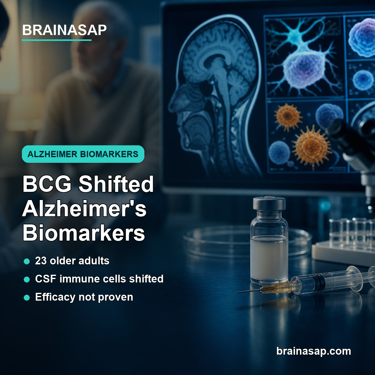 BCG Immunotherapy Altered CNS Immunity and Alzheimer's Biomarkers
