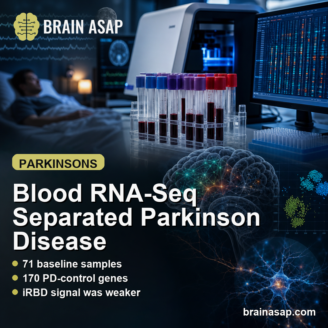 Blood Transcriptomics Improved Parkinson Disease Classification vs Isolated RBD