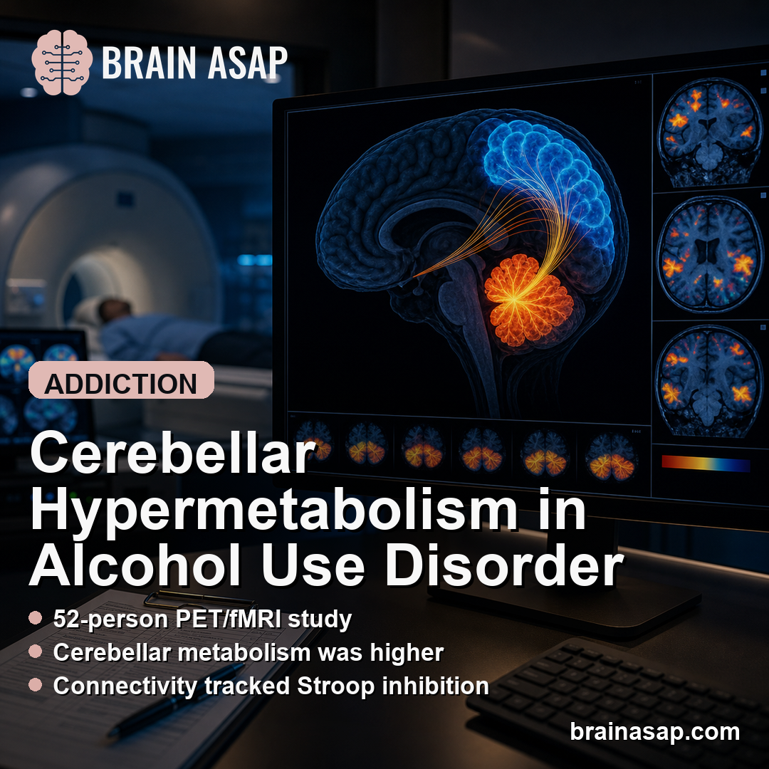 Cerebellar Hypermetabolism Impaired Fronto-Cerebellar Connectivity in Alcohol Use Disorder