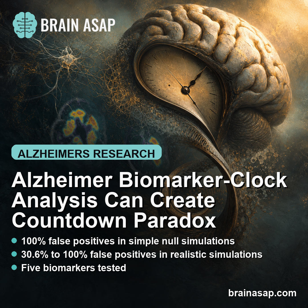 Alzheimer Biomarker-Clock Analysis Can Create Countdown Paradox
