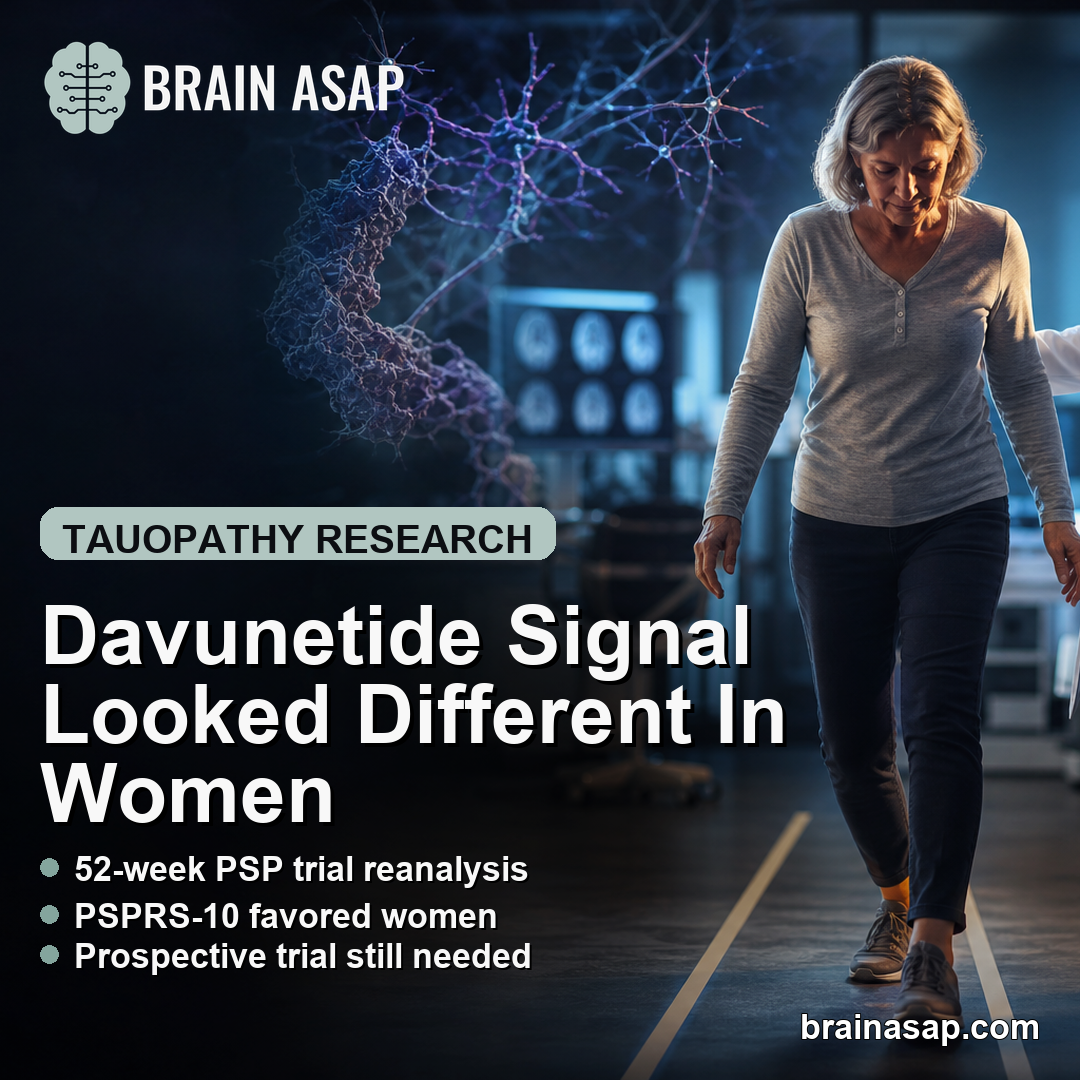 Davunetide PSP Reanalysis Found Sex-Specific Signals in Women