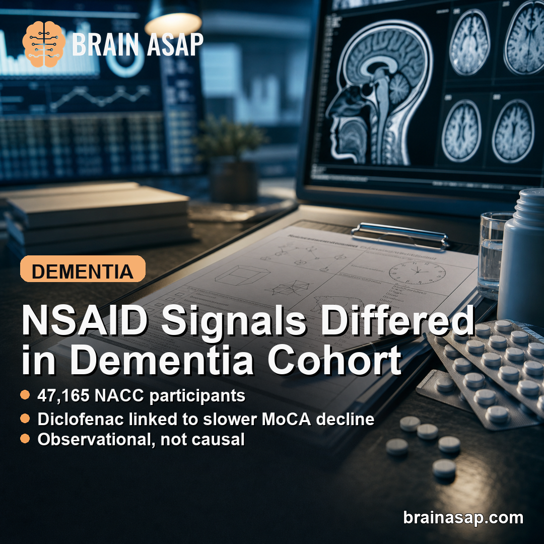 Diclofenac and Naproxen Use Linked to Lower Dementia Prevalence in NACC Cohort
