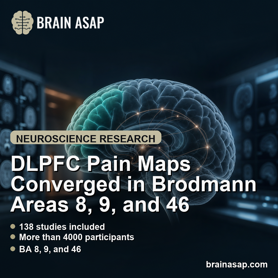 DLPFC Pain Maps Converged in Brodmann Areas 8, 9, and 46