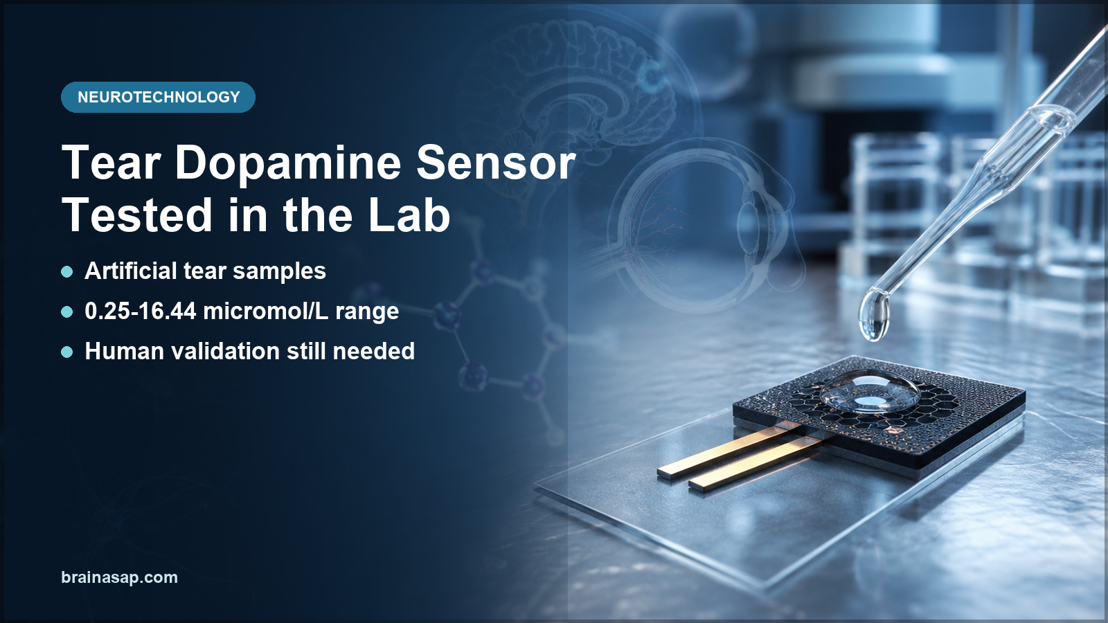 Dopamine Tear Sensor Detected Neurological Biomarker Range in Artificial Tears