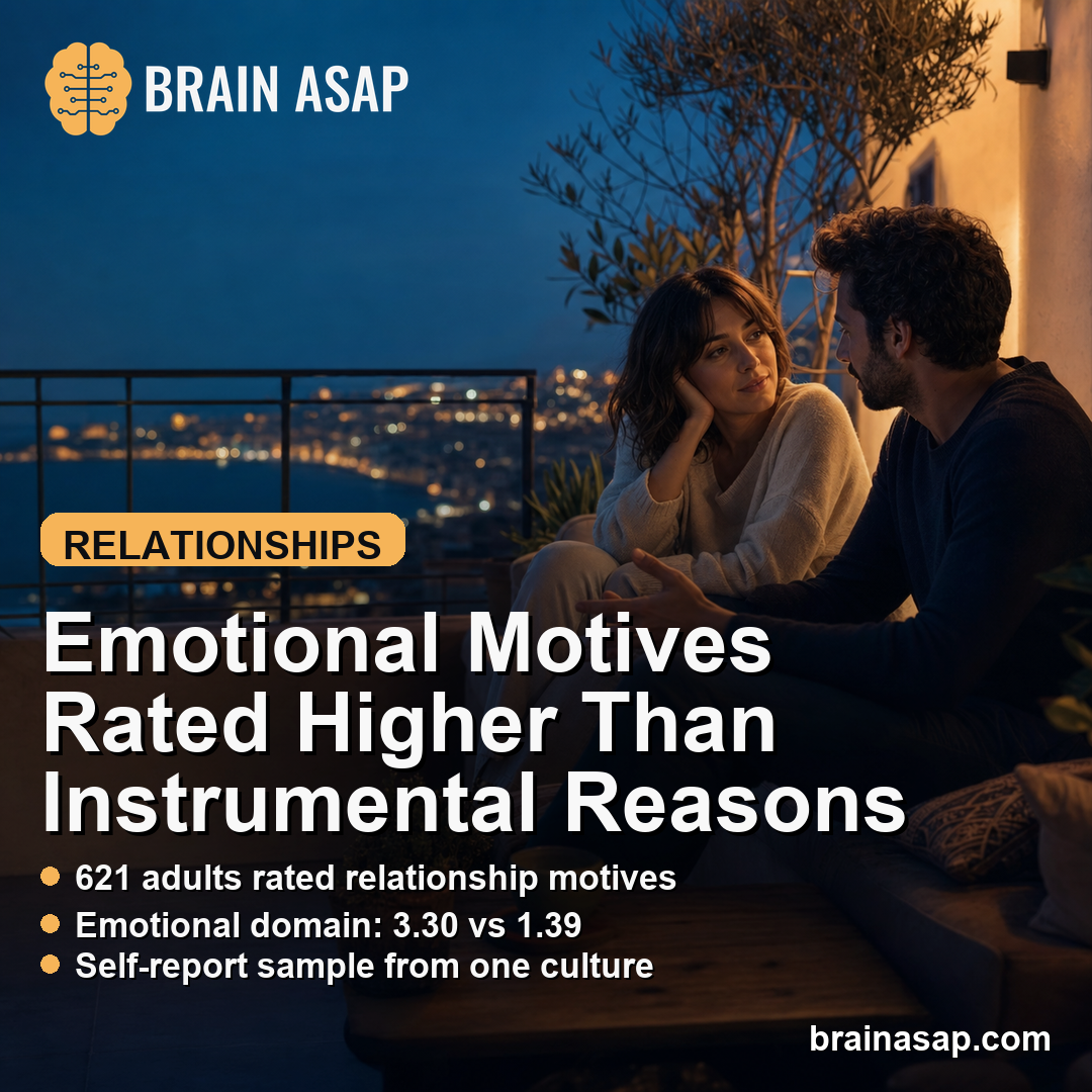 Emotional Relationship Motives Rated Higher Than Instrumental Reasons in Greek-Speaking Adults