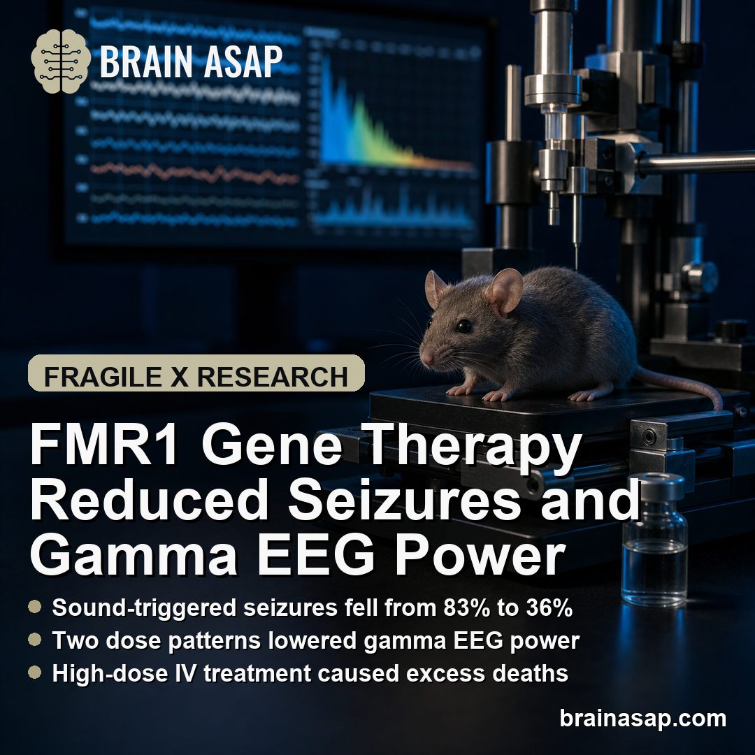 FMR1 Gene Therapy Reduced Seizures and Gamma EEG Power in Fragile X Mice