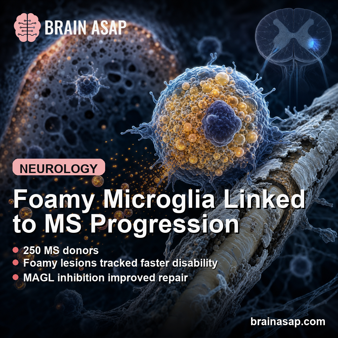 Foamy Microglia Linked Oxylipins to Faster Multiple Sclerosis Progression