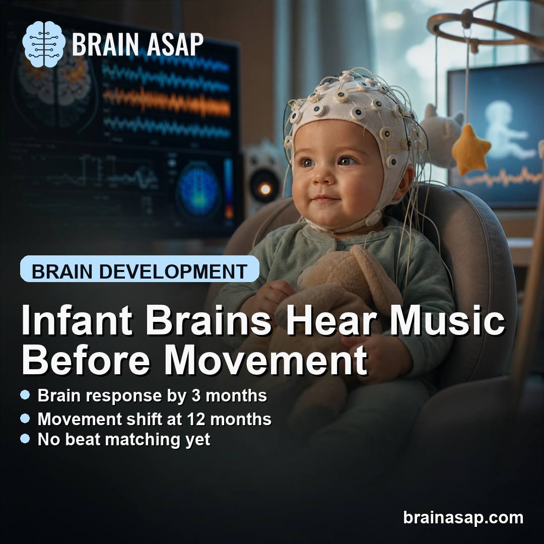 Infant Music EEG Responses Increased by 3 Months, Movement at 12 Months