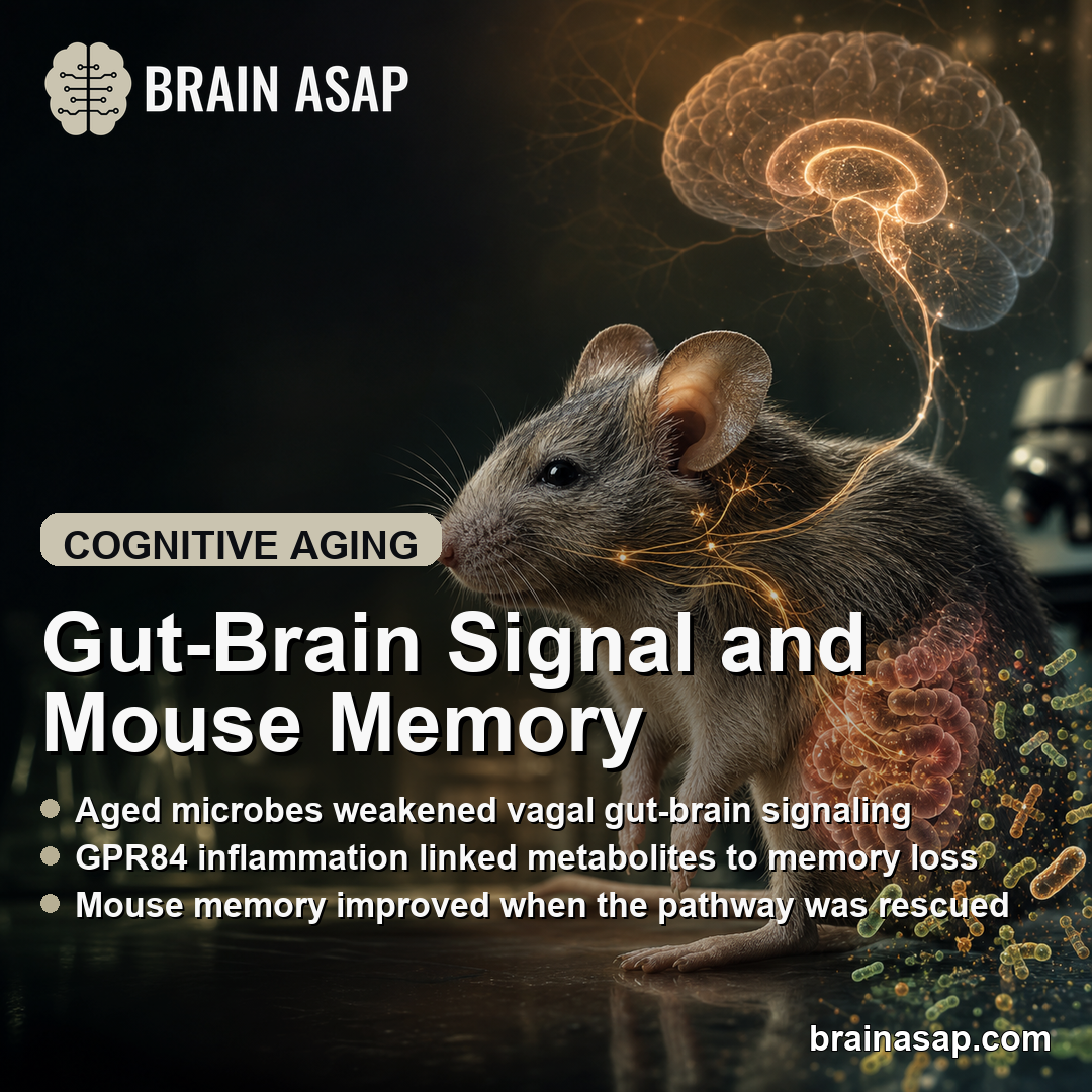 Aged Gut Microbiome Impaired Mouse Memory via Vagal Gut-Brain Signaling