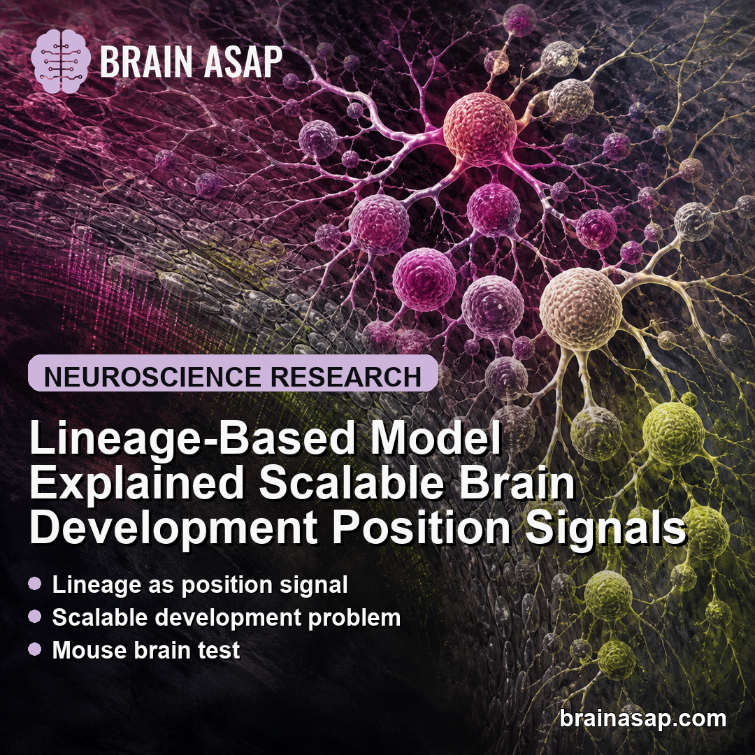 Lineage-Based Model Explained Scalable Brain Development Position Signals