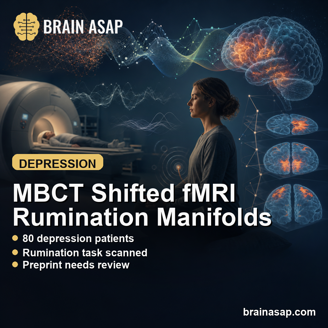MBCT fMRI Manifolds Shifted During Rumination in Major Depression