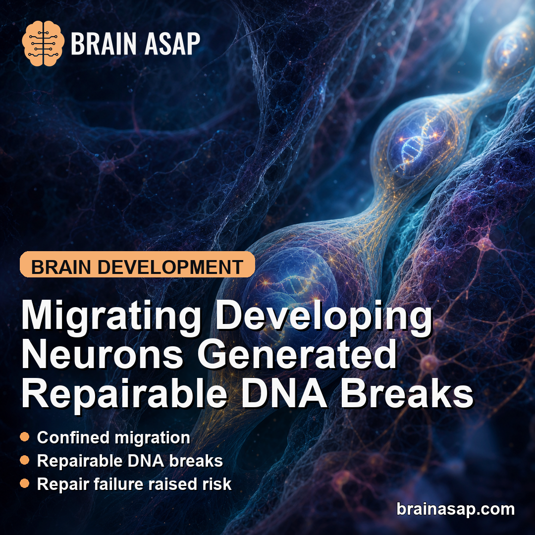 Migrating Developing Neurons Generated Repairable DNA Breaks
