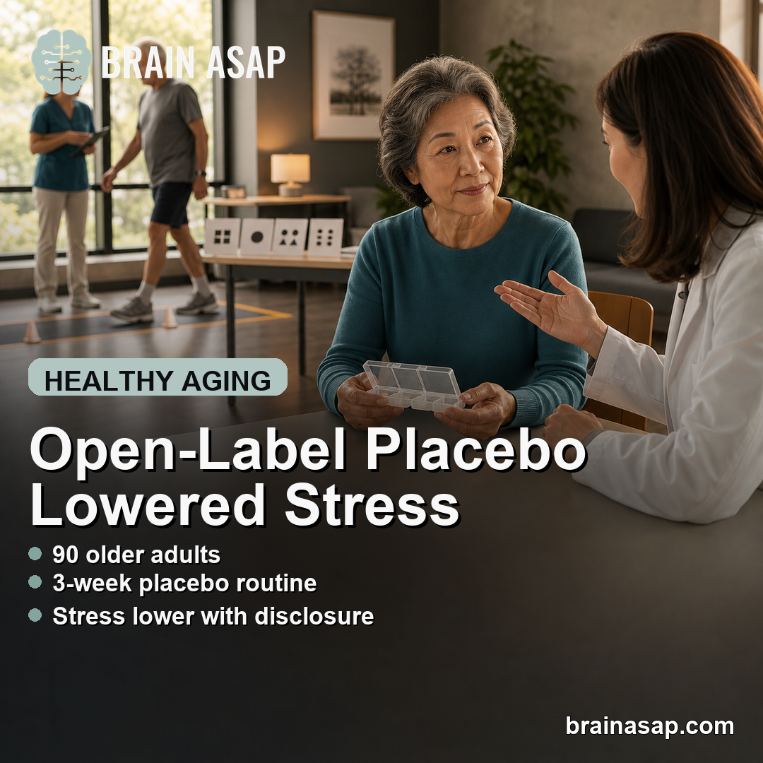 Open-Label Placebo Lowered Stress in Older Adults Over 3 Weeks