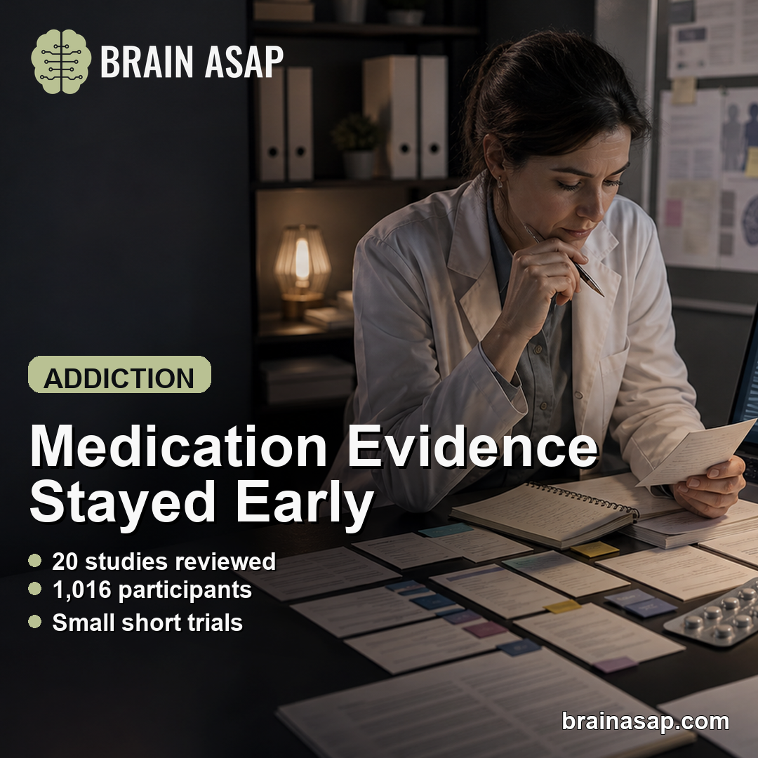 Systematic Review Identified Limited Medication Signals for Online Addictions